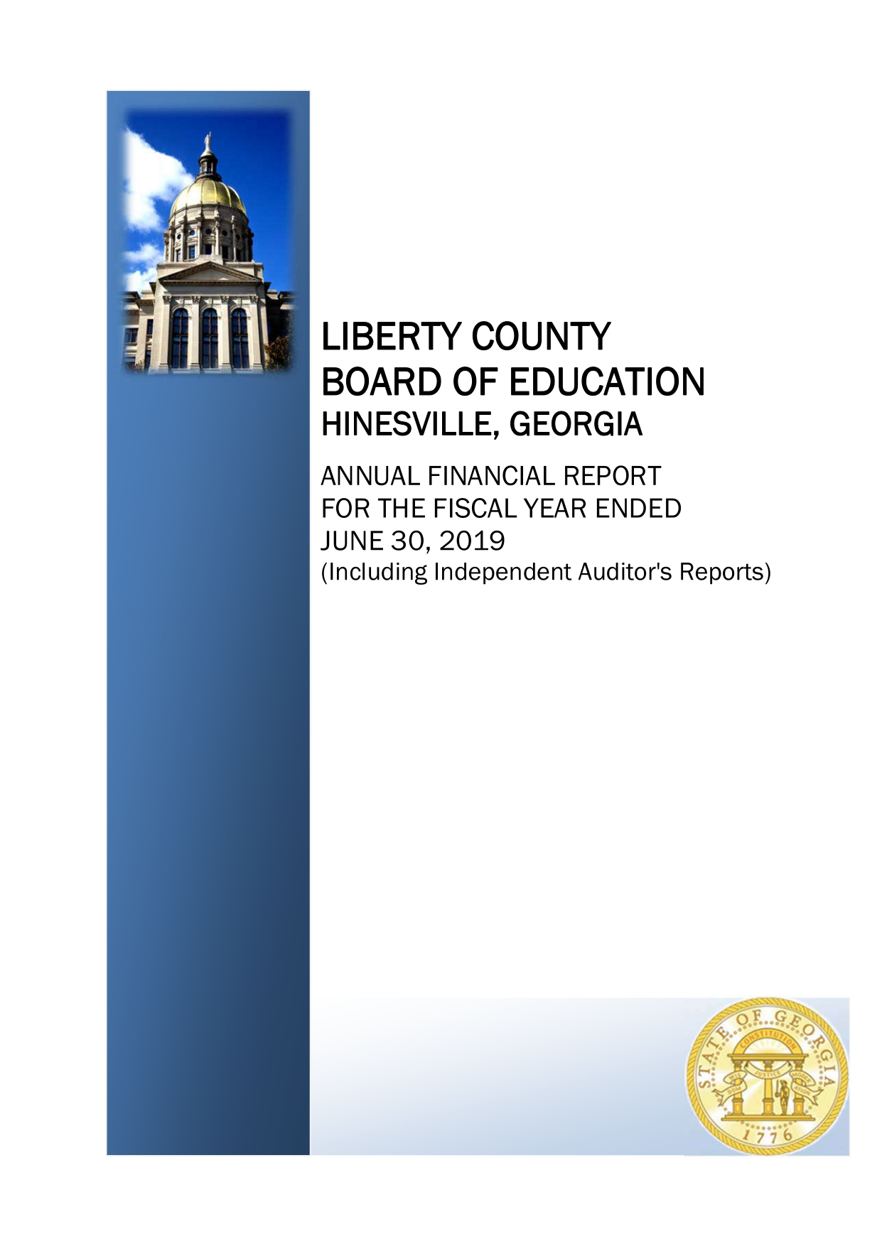Bad OCR in a board of education annual financial report preview